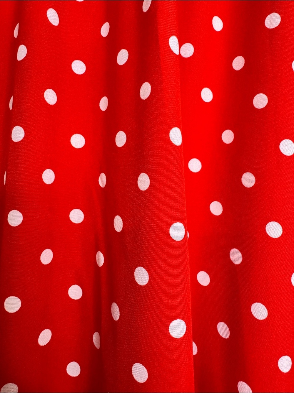 Red Polka Dot Midi Skirt View 4